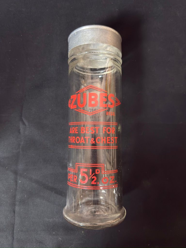 Lot 266: Zubes glass jar & Horlicks glass jar