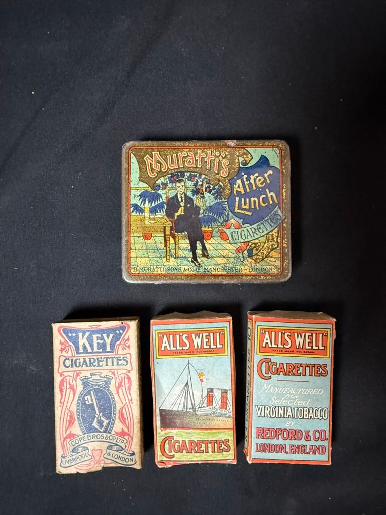 Lot 274: Bundle of vintage cigaretted tins & packets