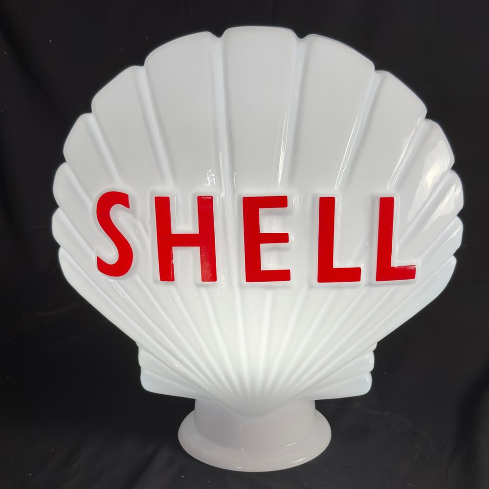 Lot 30: A Shell Red Petrol Pump Globe- repro