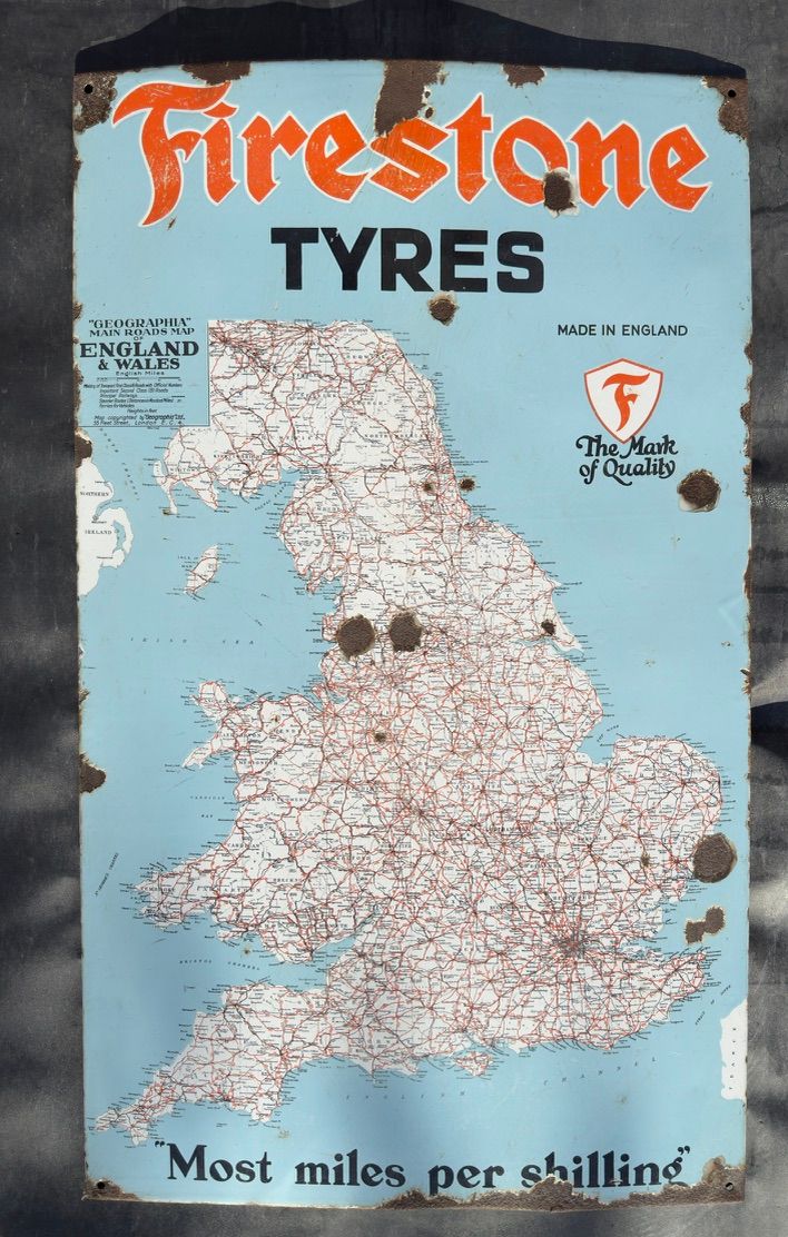 Lot 171: A Firestone Tyres Enamel Sign