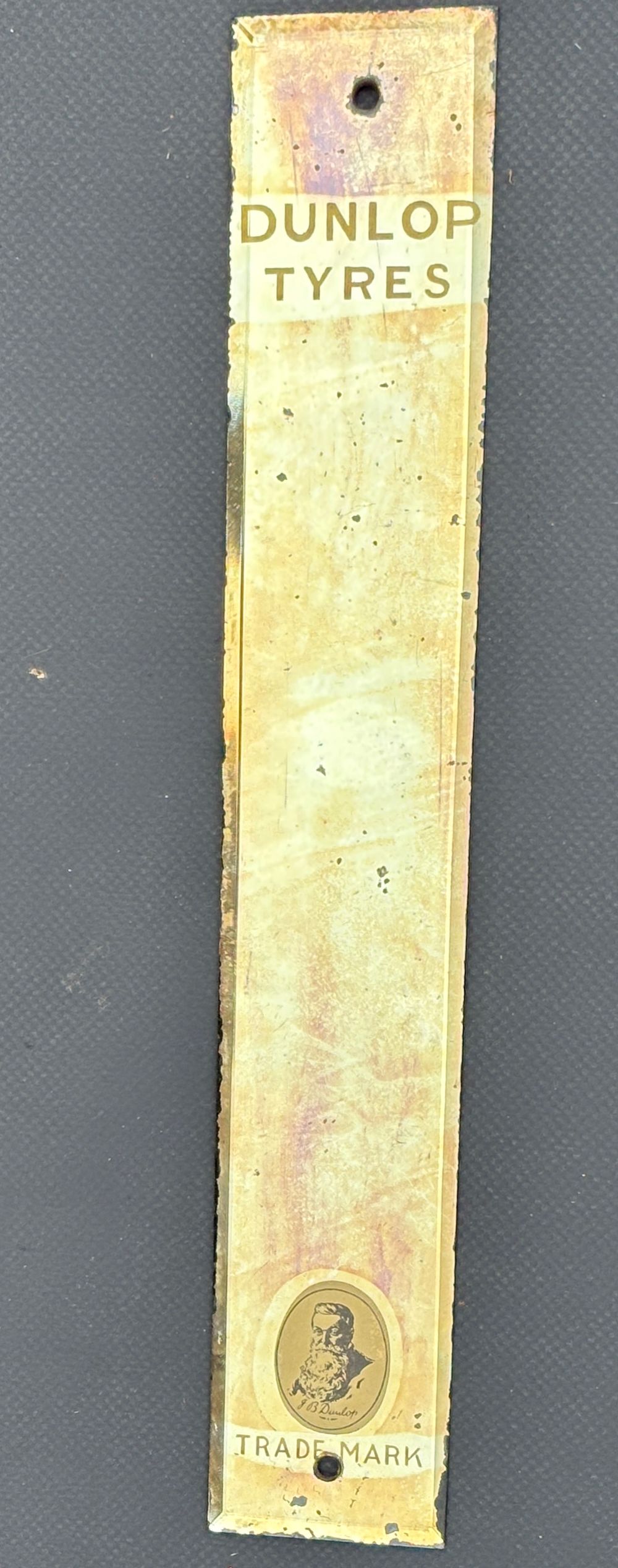 Lot 173: A Dunlop Tyres Mirrored Glass Finger Plate Very...