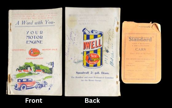 Lot 176: A Speedwell Motor Oil Promotional booklet