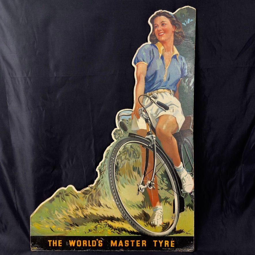 Lot 188: A Dunlop Tyres Showcard Promoting Dunlop tyres with...