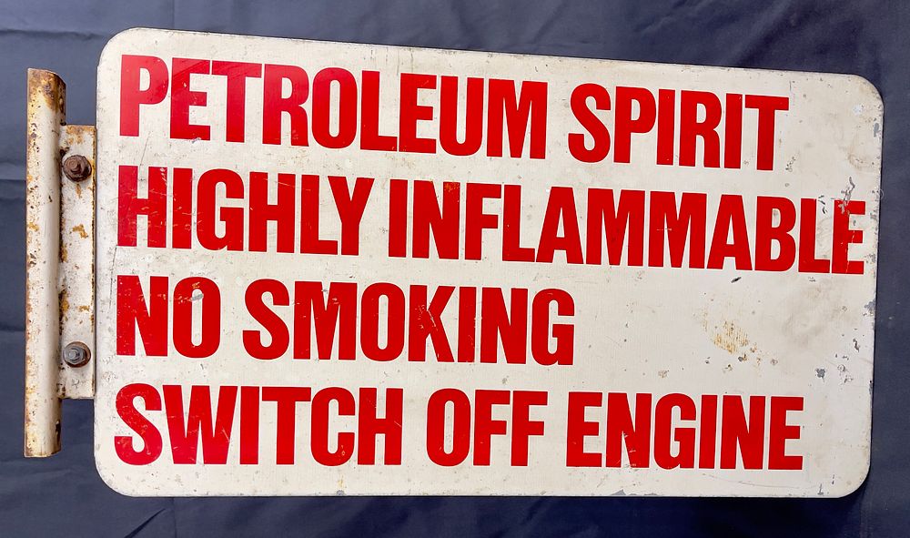 Lot 189: A Petroleum Spirit Enamel Safety Sign