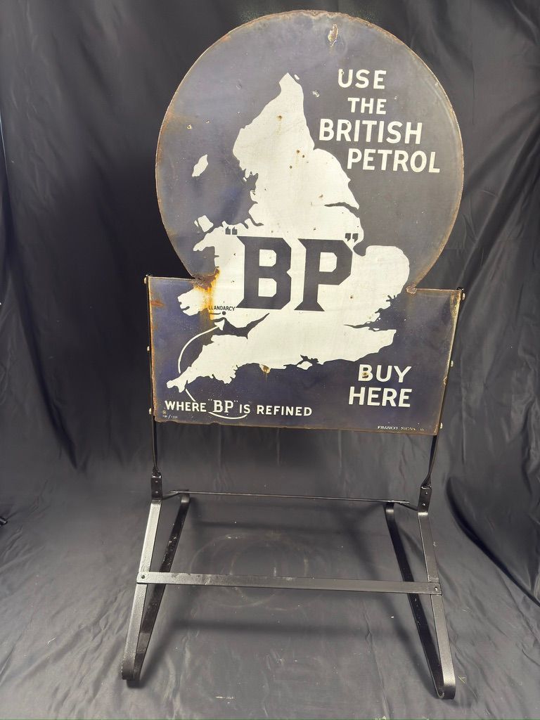 Lot 193: A BP double-sided enamel Can Rack sign