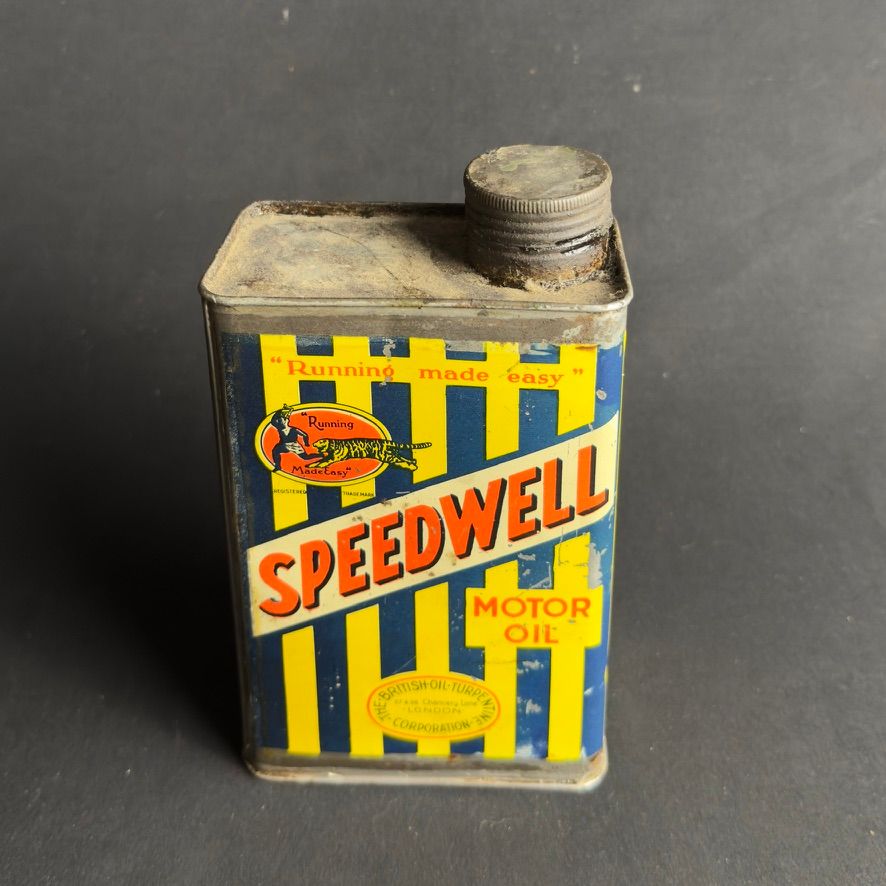 Lot 197: A Speedwell Motor Oil can