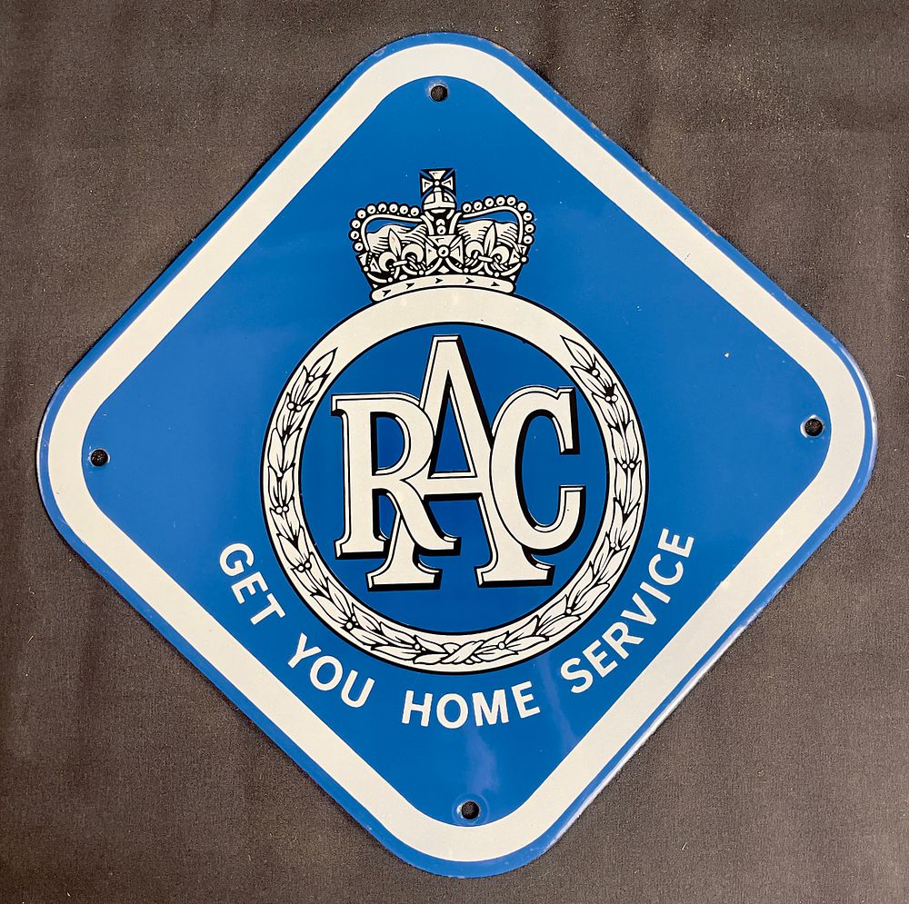 Lot 205: An RAC “Get You Home Service” Enamel Sign