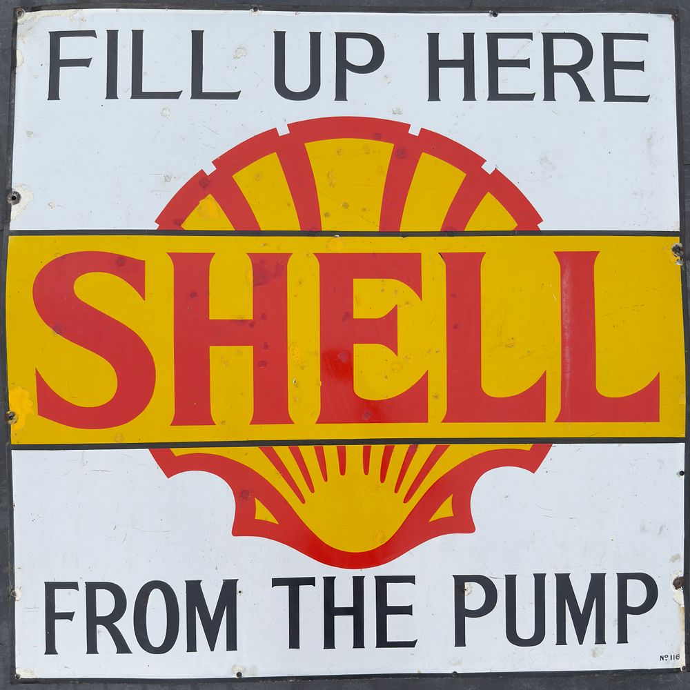 Lot 209: A Shell Fill up from the Pump enamel...