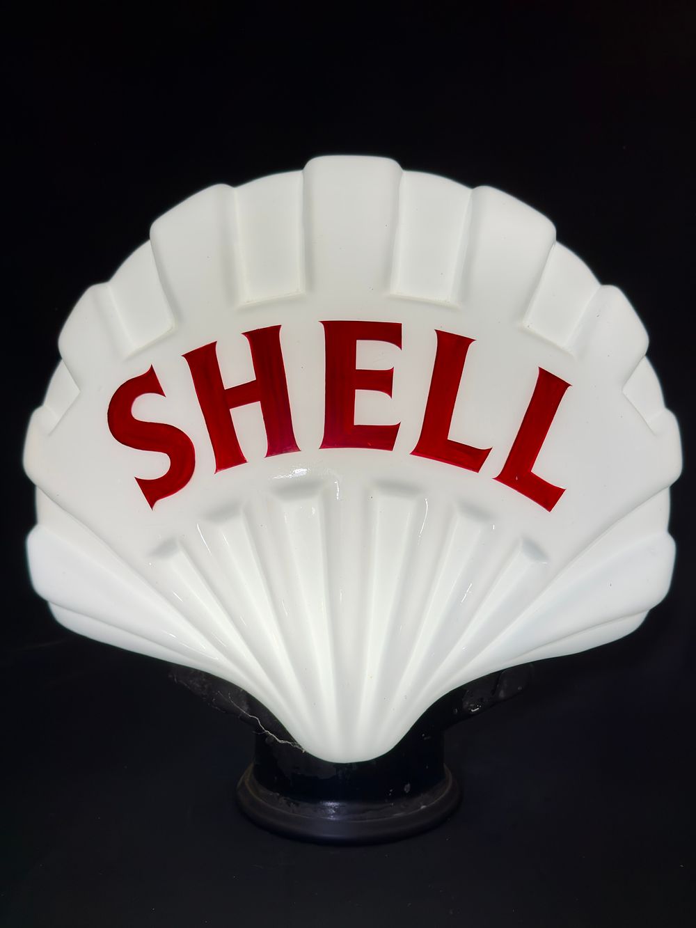 Lot 221: A Fat Shell Petrol Pump globe