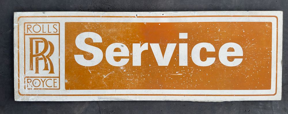 Lot 224: A Rolls Royce Service sign