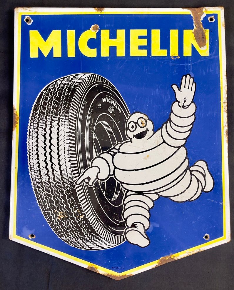 Lot 229: A Michelin Enamel Sign