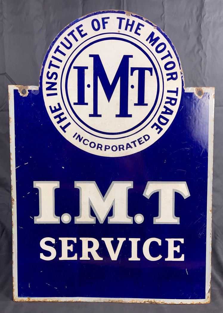 Lot 236: An Institute of the Motor Trade (IMT) Enamel...