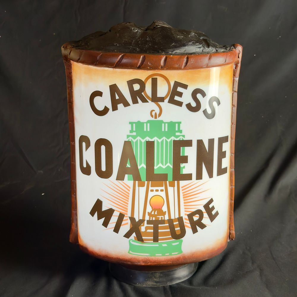 Lot 239: A Carless Coalene Mixture Petrol Pump Globe -...