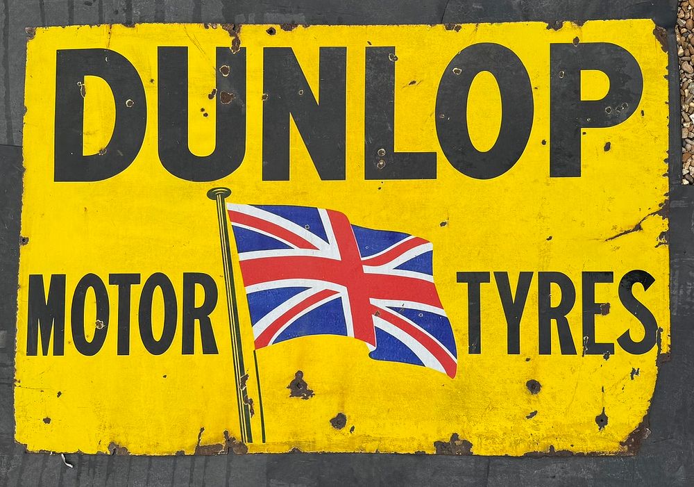 Lot 243: A Dunlop Motor Tyres Enamel Sign