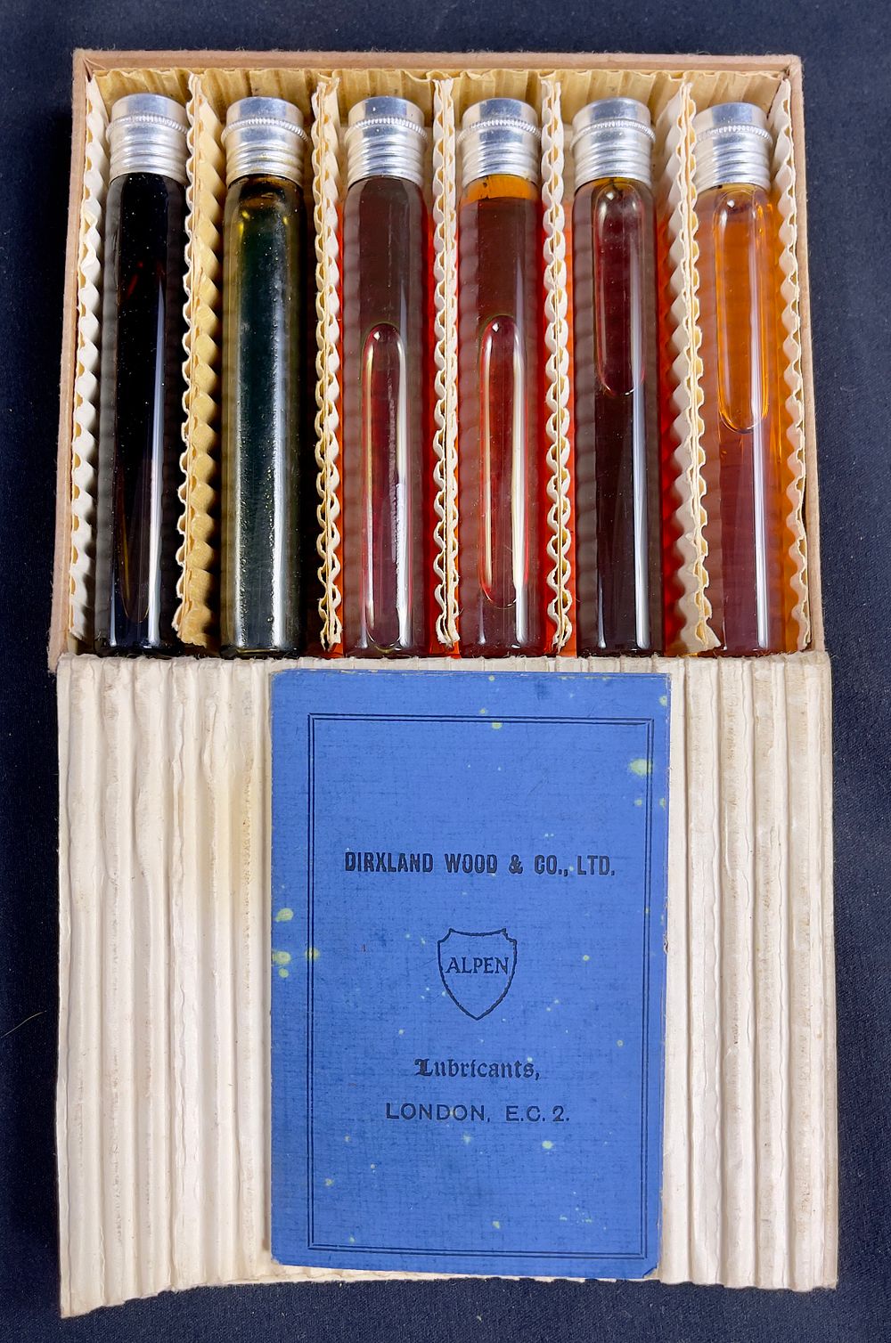 Lot 262: An Alpen Lubricants Sample Box