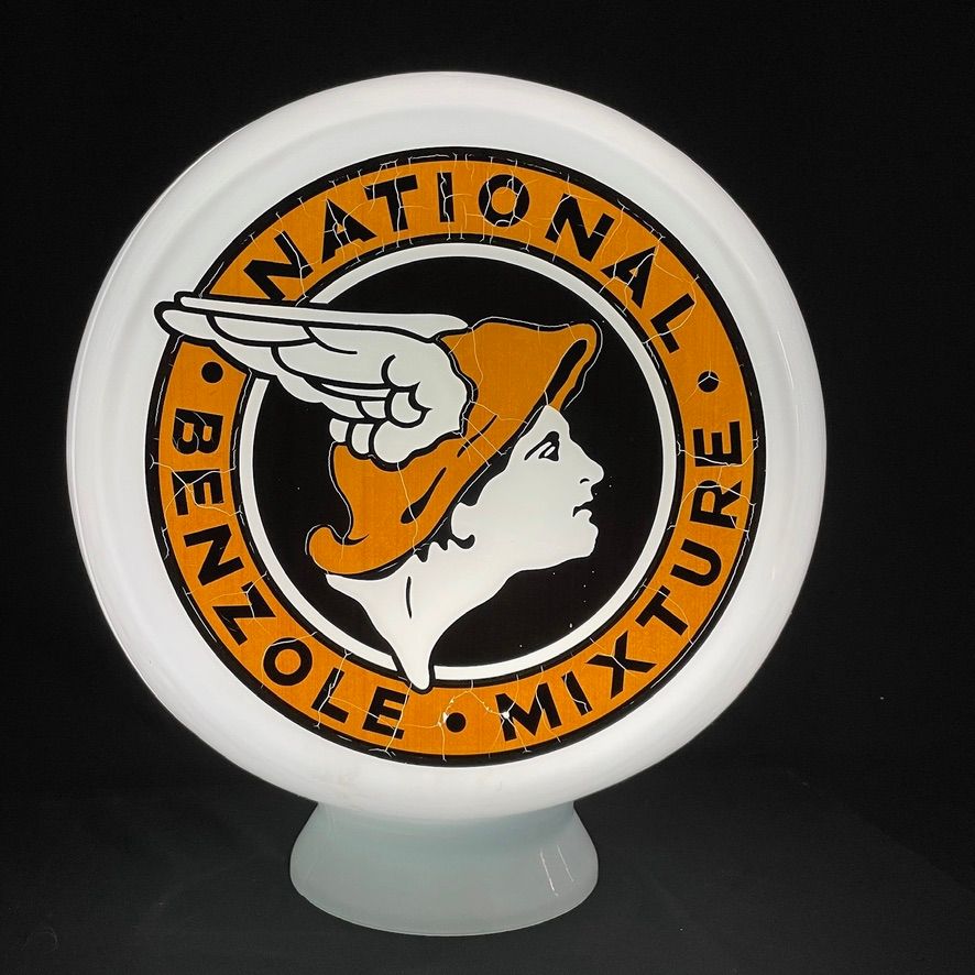 Lot 268: A National Benzole Petrol pump globe
