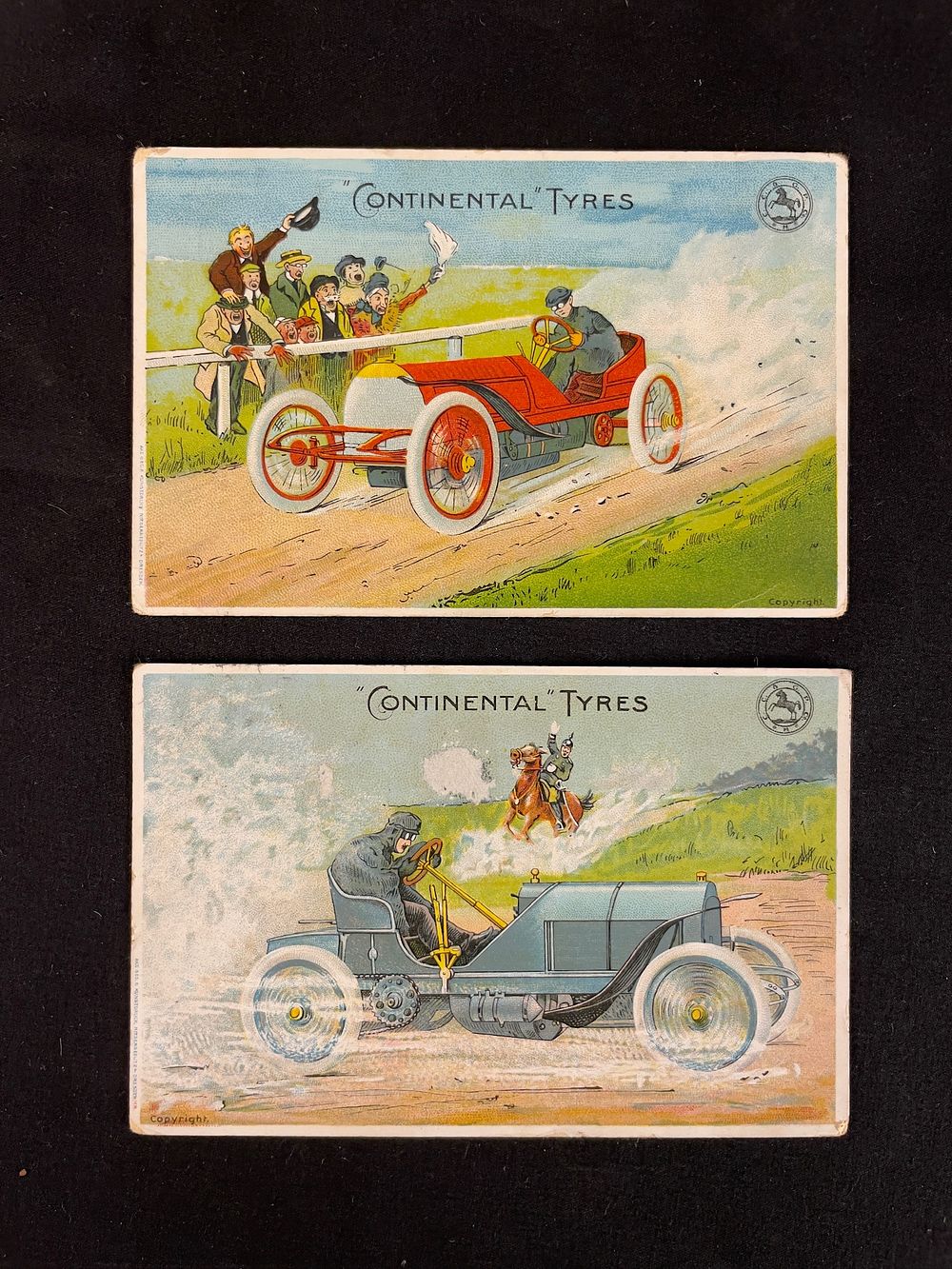Lot 273: A Pair of original postcards advertising Continental tyres...
