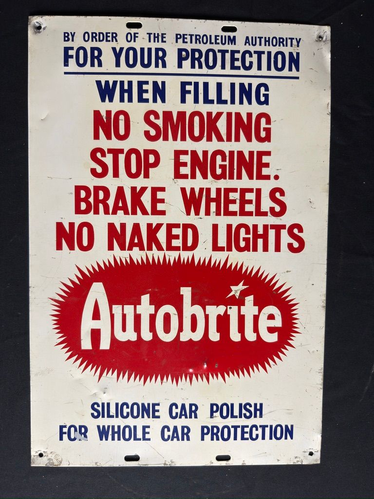 Lot 275: An Autobrite tin advertising sign