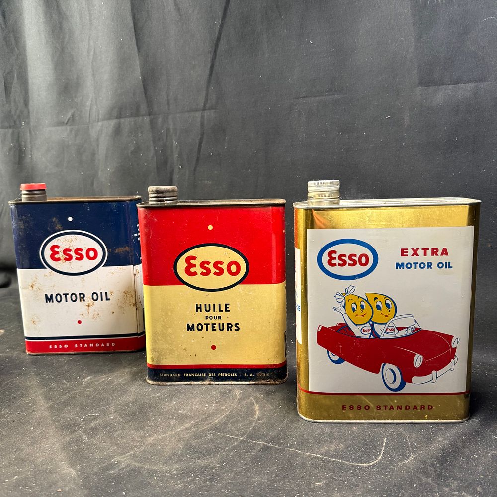 Lot 290: Esso Motor Oil Can Trio