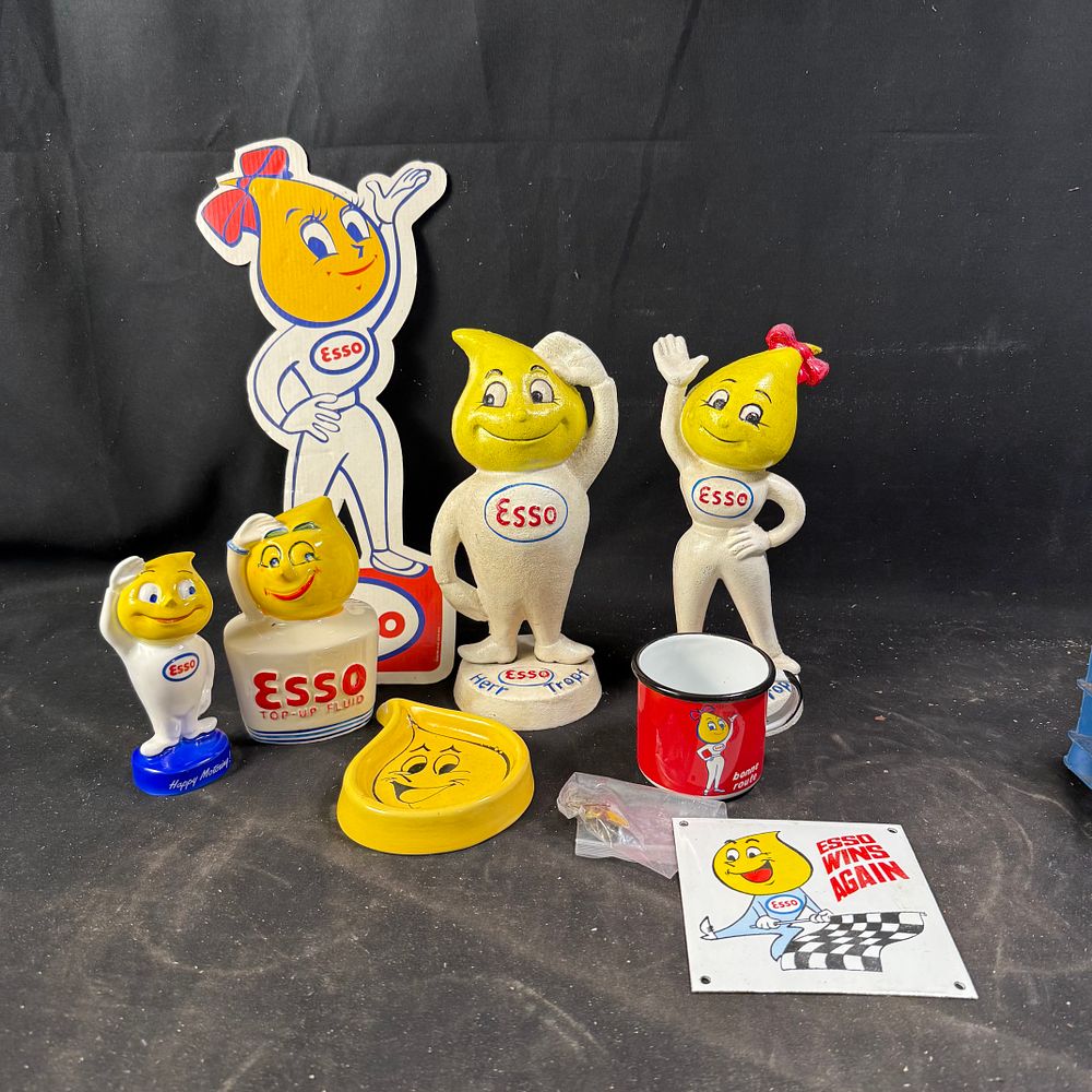 Lot 293: Esso Mr Drip and Mrs Drip Advertising Memorabilia