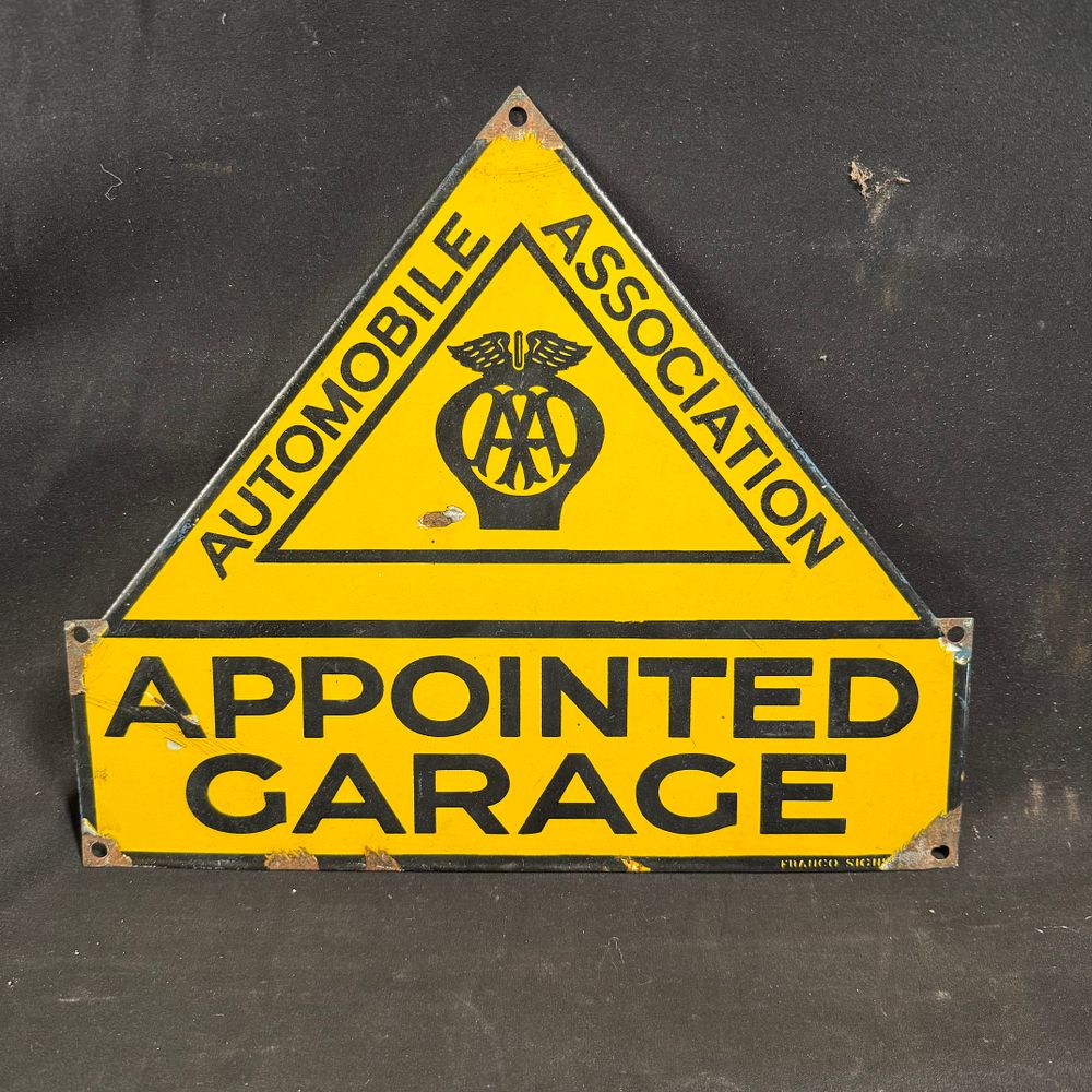 Lot 234: AA Appointed Garage Enamel Sign