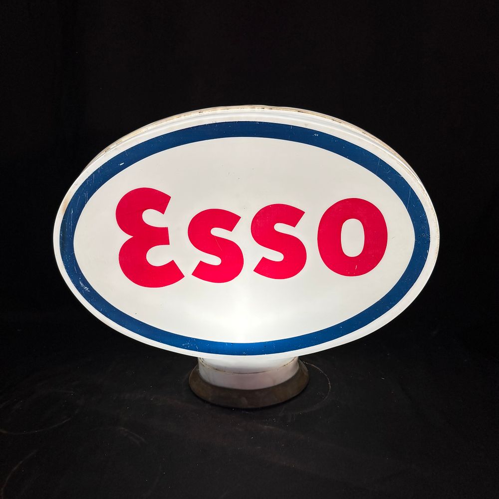 Lot 284: Esso Petrol Pump Globe Plastic Canteen Style