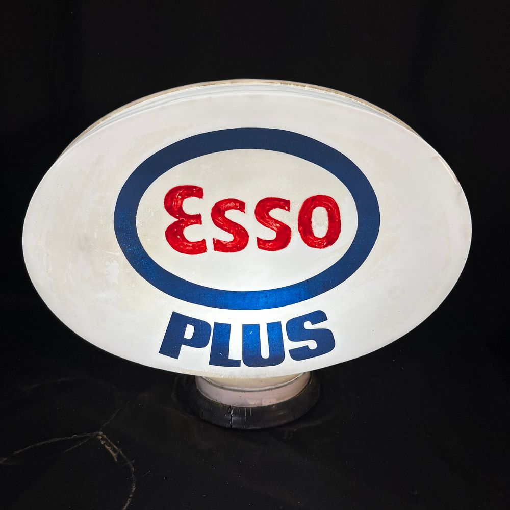 Lot 283: Esso Plus Petrol Pump Globe Moulded Plastic