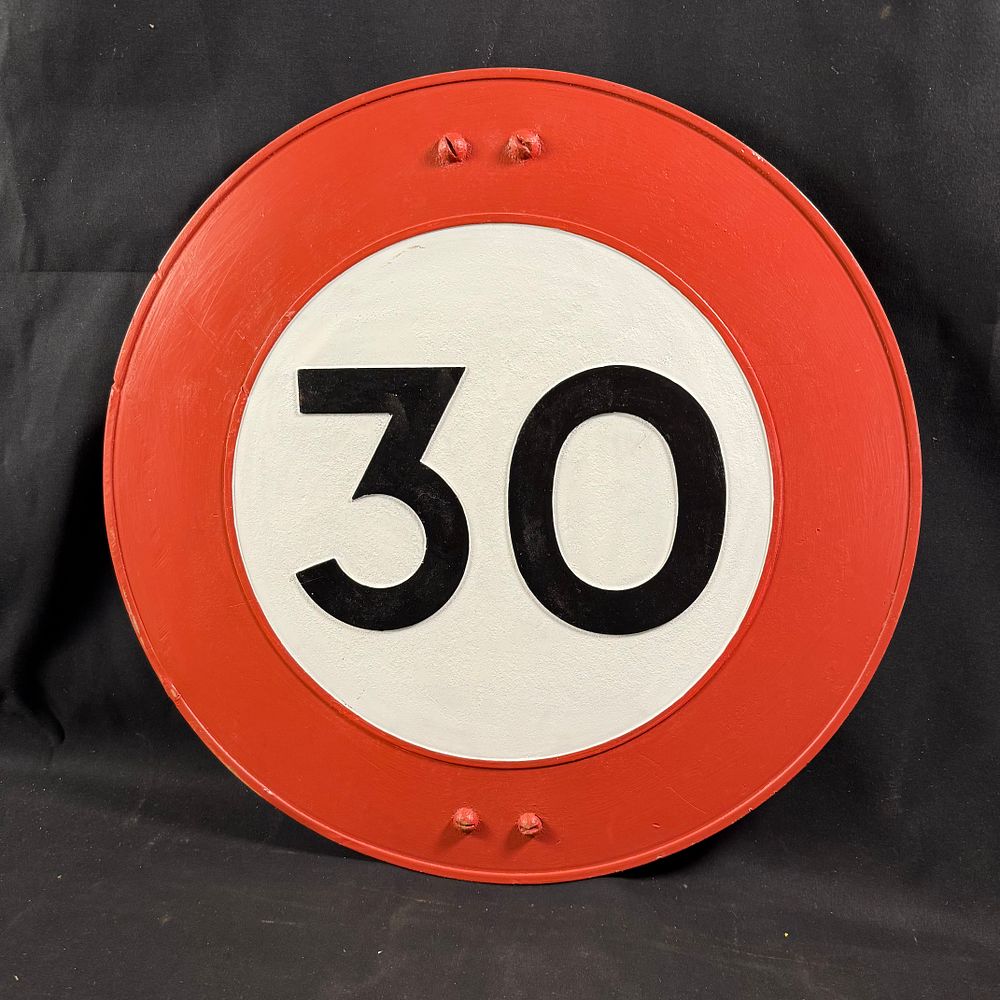 Lot 265: Speed Limit Cast Metal Sign