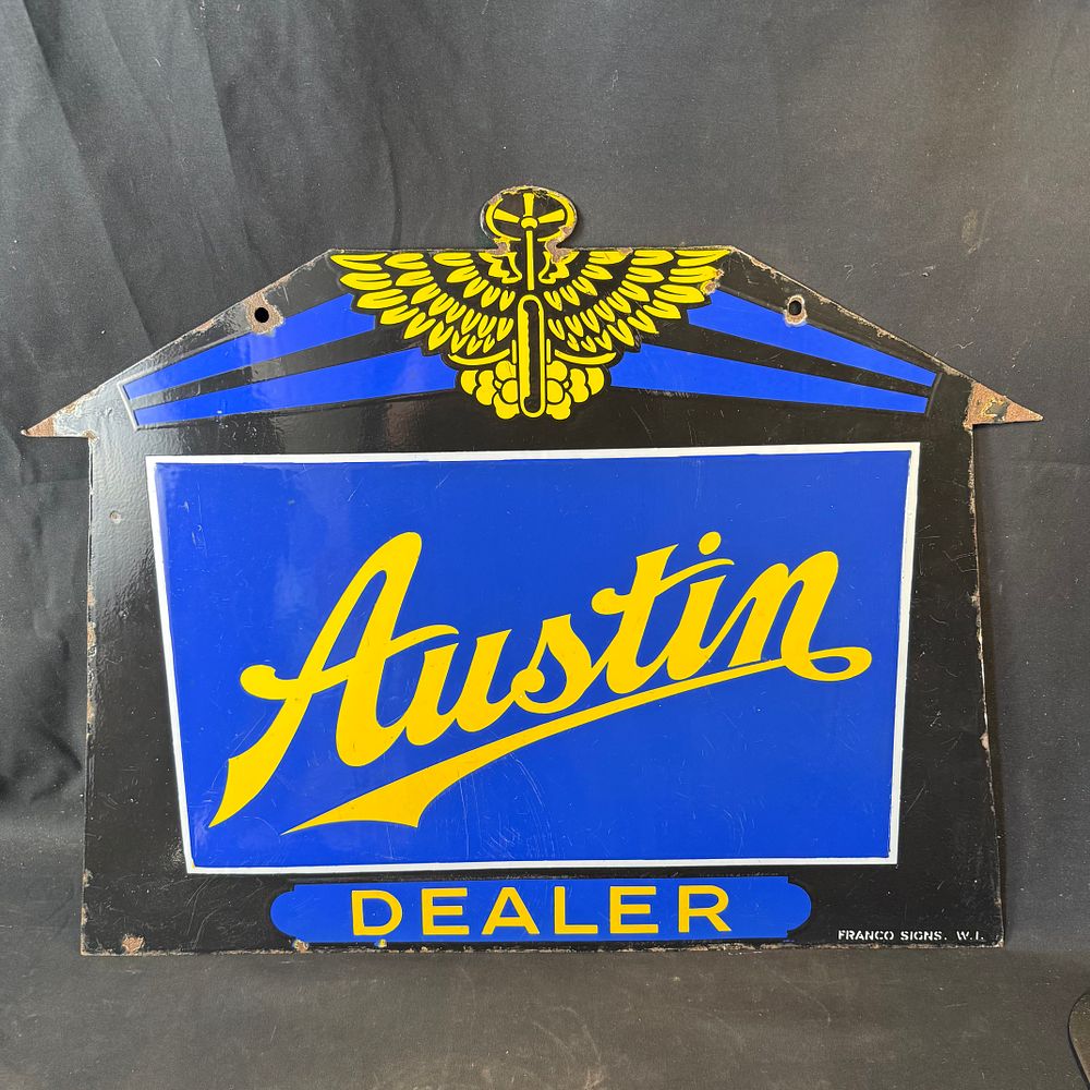 Lot 224: Austin Motor Company Dealer Enamel Sign