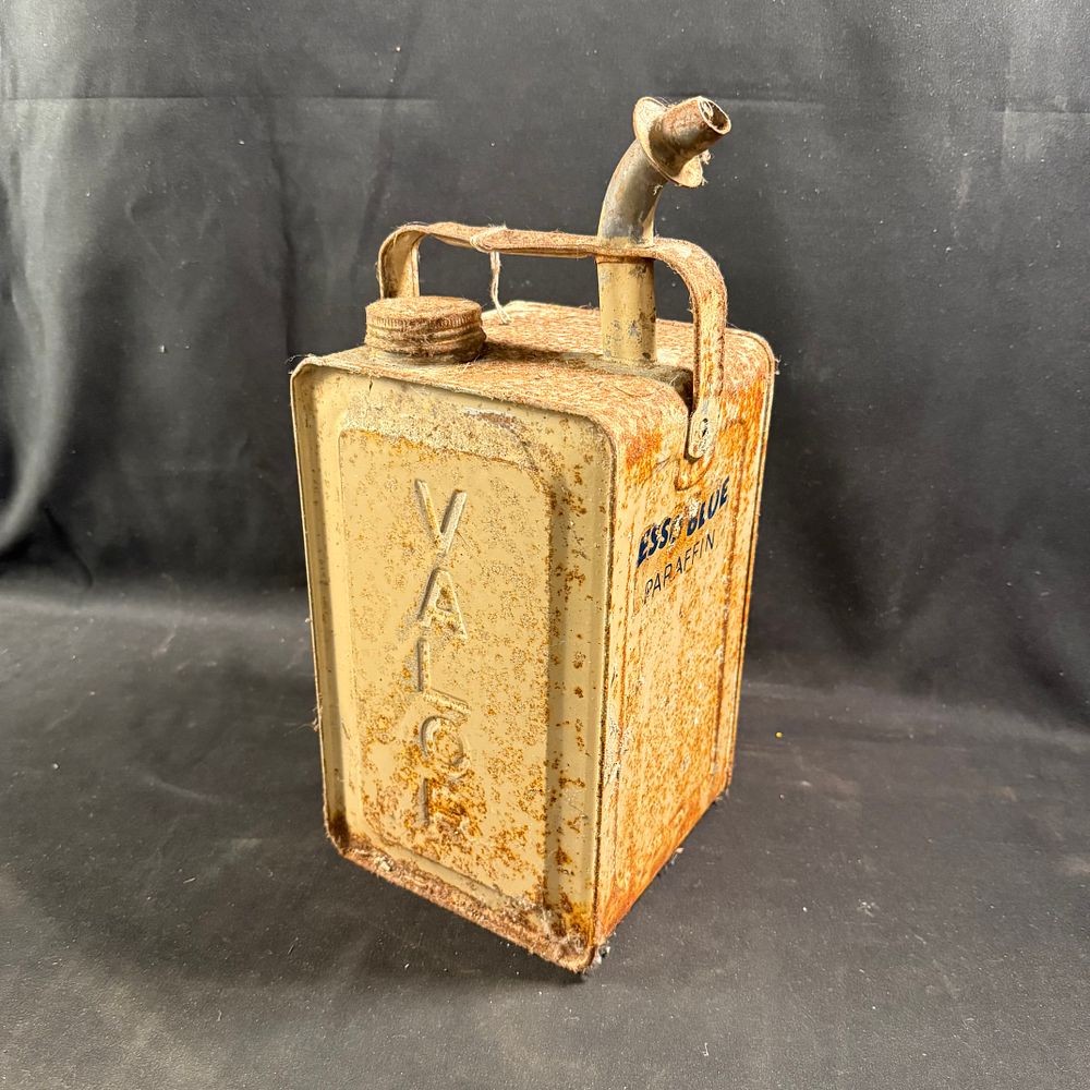 Lot 266: Valor Esso Blue Painted Steel Paraffin Can