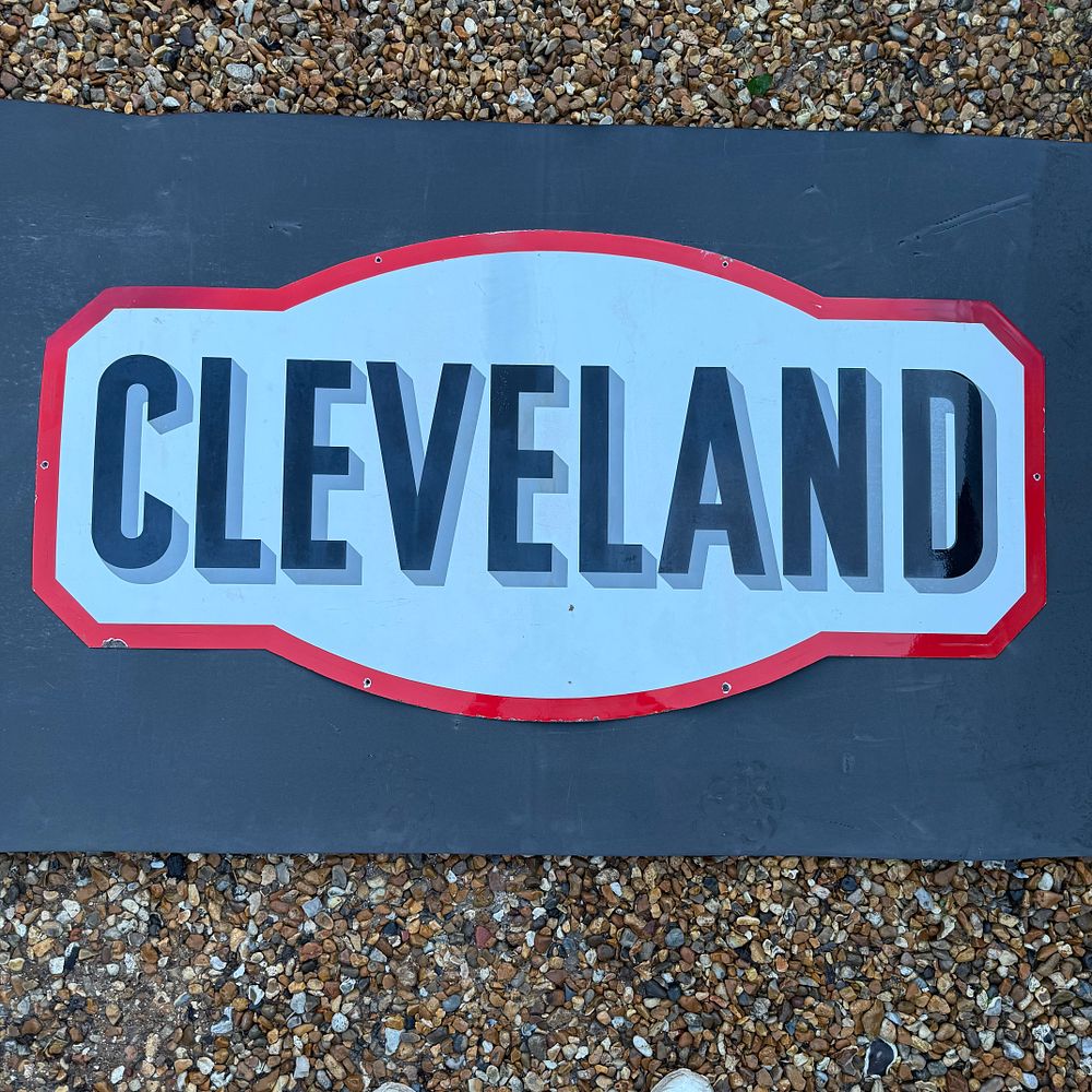 Lot 160: Cleveland Petroleum Enamel Advertising Sign