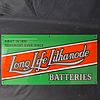 Long Life Lithanode Batteries Metal Advertising Sign. Rectangular metal sign for Long Life Image - 1