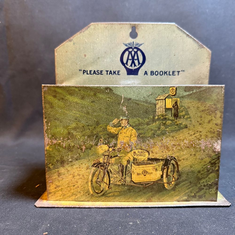 Lot 200: Automobile Association Lithographed Tin Booklet Holder