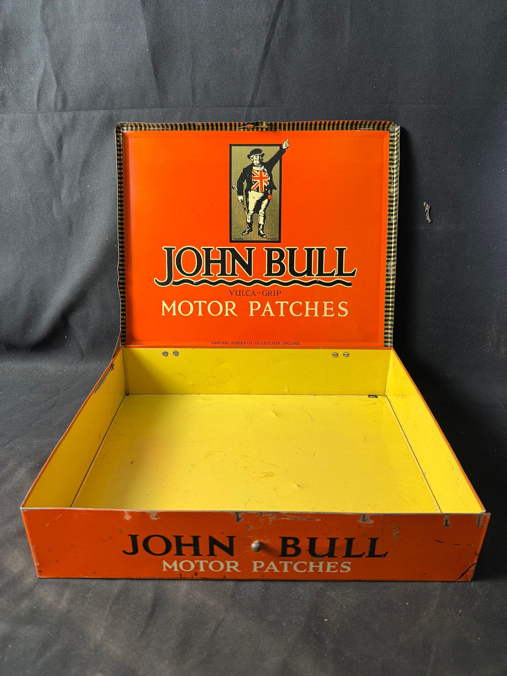 Lot 198: John Bull Compound Motor Patches Metal Advertising Tin