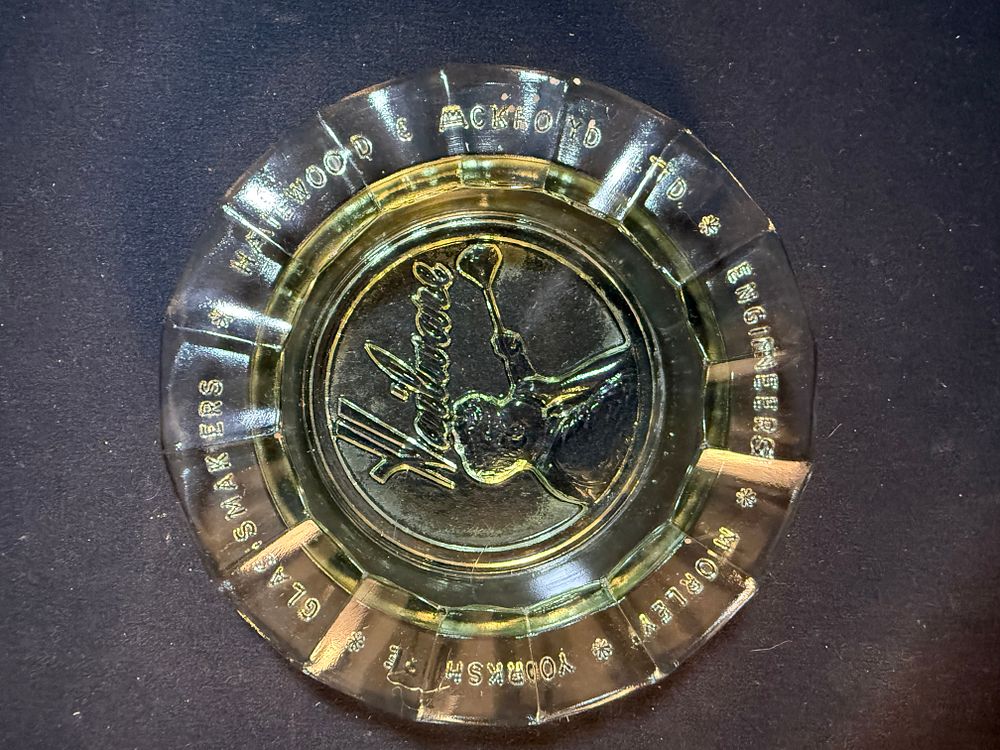 Lot 196: Hailwood and Ackroyd Ltd. Hailware Advertising Glass Ashtray