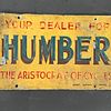 Humber Cycles Metal Advertising Sign: The Aristocrat of Cycles. Rectangular yellow metal sign Image - 3