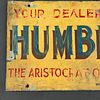 Humber Cycles Metal Advertising Sign: The Aristocrat of Cycles. Rectangular yellow metal sign Image - 4