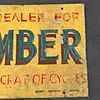 Humber Cycles Metal Advertising Sign: The Aristocrat of Cycles. Rectangular yellow metal sign Image - 5