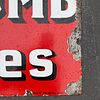 Prowodnik Columb Tyres Enamel Advertising Sign. Prowodnik Columb Tyres enamel sign. Red ground Image - 2