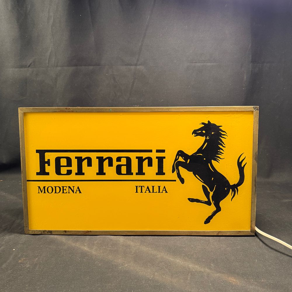 Lot 247: Ferrari Illuminated Lightbox Sign
