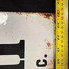 Gargoyle Mobiloil Vacuum Oil Company Enamel Flange Sign. White flanged enamel sign with red Image - 12