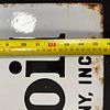 Gargoyle Mobiloil Vacuum Oil Company Enamel Flange Sign. White flanged enamel sign with red Image - 13