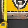 Yacco Huile Moteur Enamel Advertising Sign. Rectangular yellow, black, and white enamel sign for Image - 7