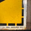 Yacco Huile Moteur Enamel Advertising Sign. Rectangular yellow, black, and white enamel sign for Image - 10