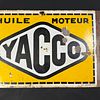 Yacco Huile Moteur Enamel Advertising Sign. Rectangular yellow, black, and white enamel sign for Image - 11
