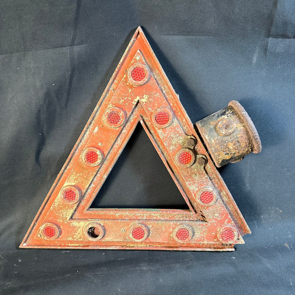 Lot 262: Triangular Metal Safety Reflector