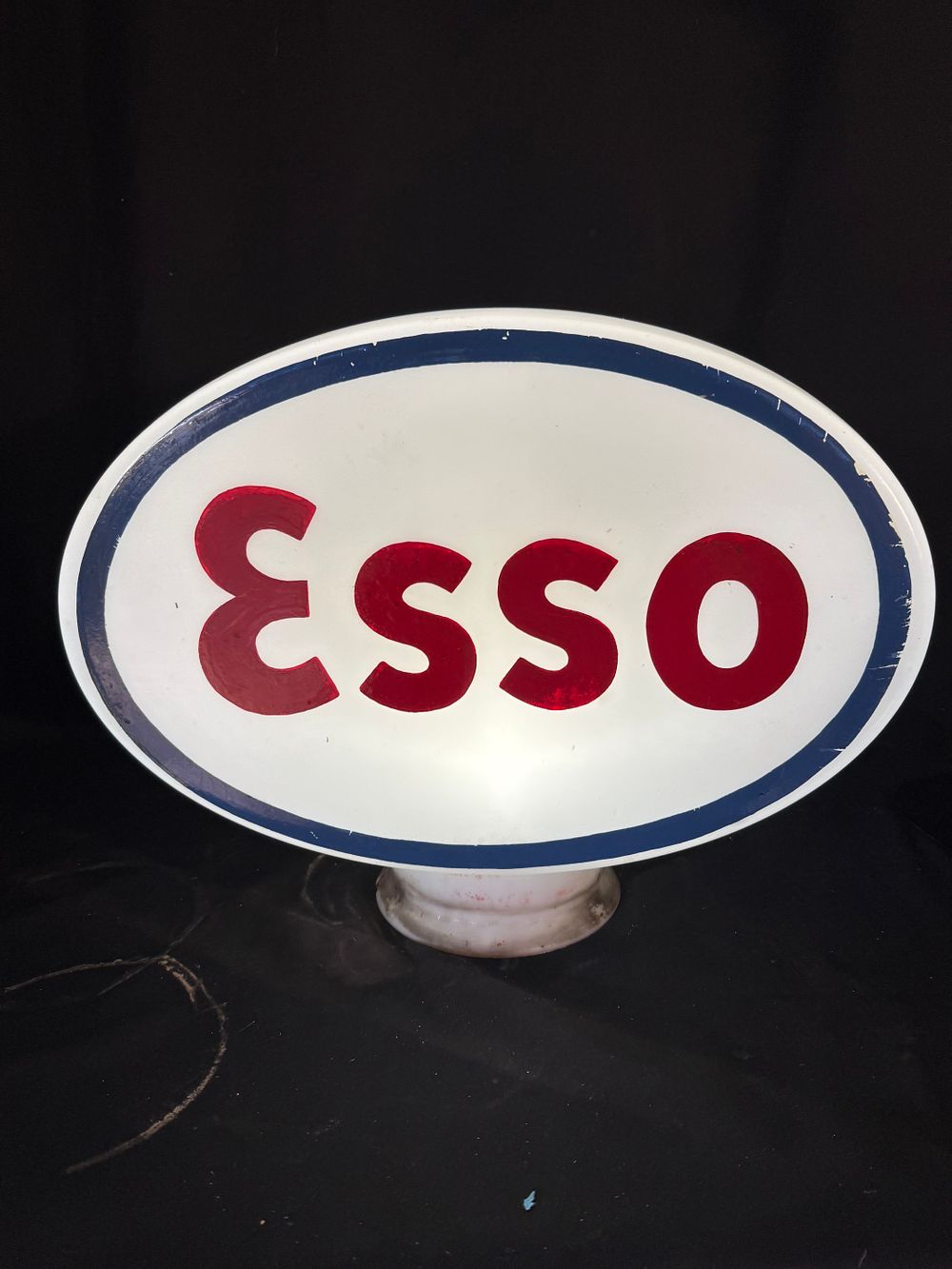Lot 282: Esso Petrol Pump Globe Milk Glass (Damage One Side)