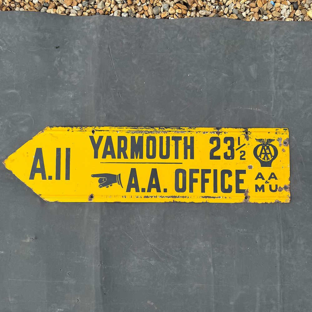 Lot 229: AA & MU Directional Road Sign