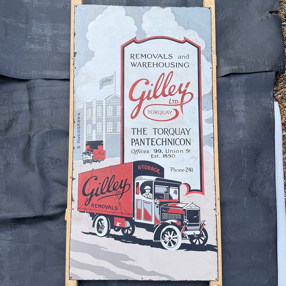 Lot 163: Gilley Ltd. Torquay Enamel Advertising Sign