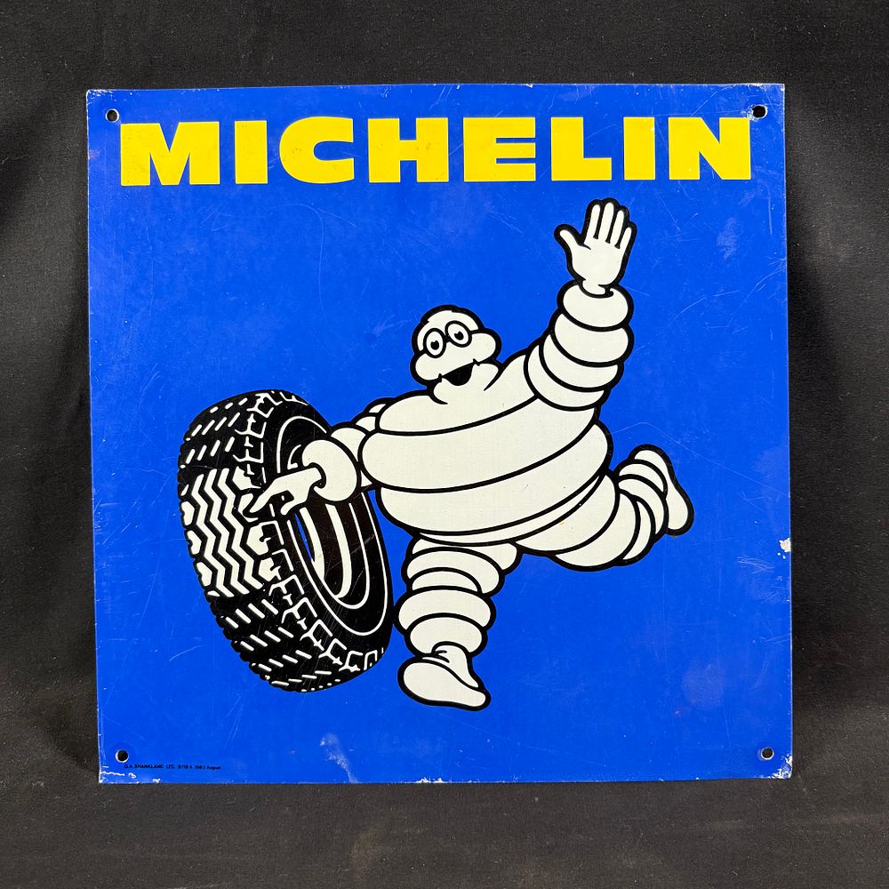 Lot 216: Michelin Lithographed Metal Advertising Sign